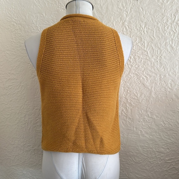 Madewell Highbury Sweater Tank Mustard Sleeveless Knit Top - Picture 3 of 7